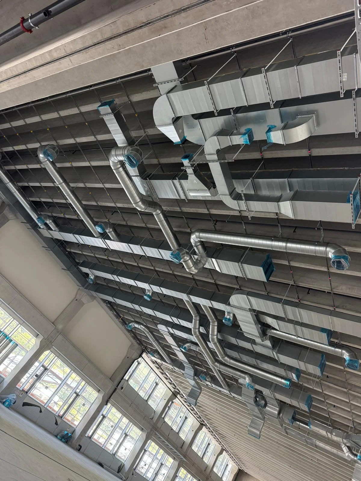 Lüftungsmontage im Neubau